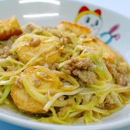 กุ๊ยช่ายขาวผัดเต้าหู้หมูสับ