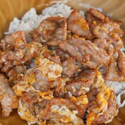 หมูทอดไข่(ราดข้าว)