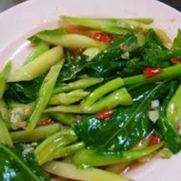 คะน้าน้ำมันหอยเป็นกับ