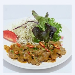 หมูผัดซอสมิโซะ