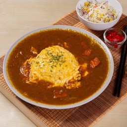 ข้าวแกงกะหรี่ไข่ข้น