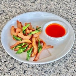 คอหมู แดดเดียวทอด