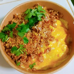 ข้าวไข่ข้นหนูสับกะเทียม