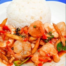 ผัดฉ่า(ราดข้าว)