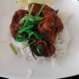 ปลาดุกทอดน้ำปลา(ราดข้าว)