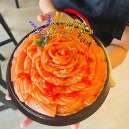 เค้กดอกไม้ท็อปไข่กุ้ง