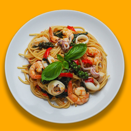 Spicy Seafood Spaghetti with Shrimp