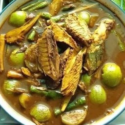 ไตปลาใส่ผักมะเขือ+ฟักทอง