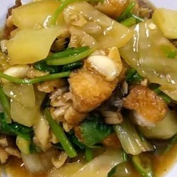 ปลาผัดเกี้ยมฉ่าย (ผักกาดดอง)