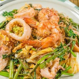 สุกี้แห้งกุ้ง