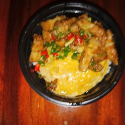 สามชั้นคั่วพริกเกลือไข่ข้น