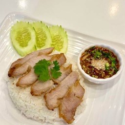 ข้าวคอหมูย่างจิ้มแจ่ว