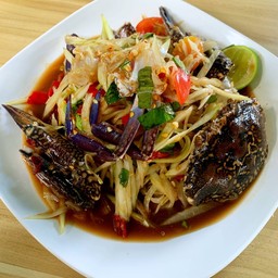 ตำปูปลาร้าปูม้าสด หรือ ปูม้าสุก (ระบุได้ค่ะ)