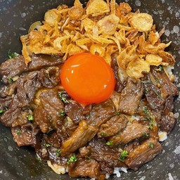 ข้าวเนื้อการะเกด+ไข่ดอง (Ribeye Aus.)