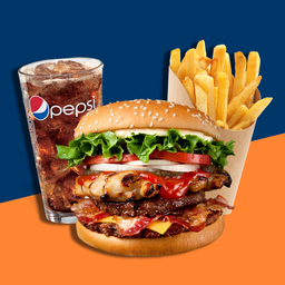 SET [Delicious With Pepsi] Triple Pork SET Triple Cheese Triple Bacon & Ham Cheese