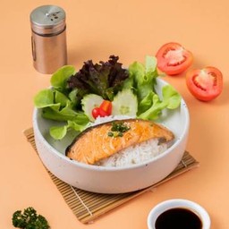 ข้าวแซลม่อนเทริยากิ