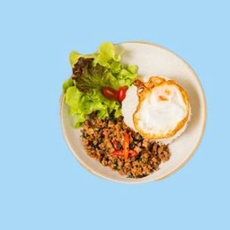 กะเพราแซ่บหมู