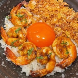 ข้าวกุ้งการะเกด+ไข่ดอง