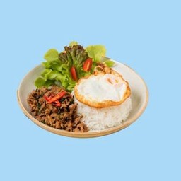 กะเพราแซ่บเนื้อโคขุน