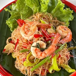 ผัดกระเฉดกุ้ง