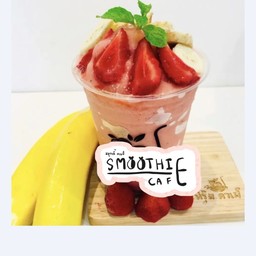 สตอเบอรี่+กล้วยหอม สมูทตี้