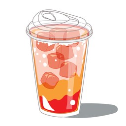 ซันเซ็ทโซดา ( ส้ม+สตรอว์เบอร์รี่โซดา )