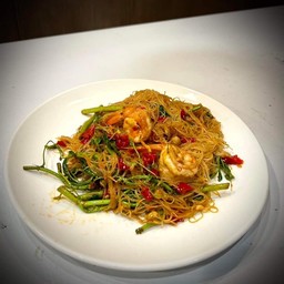 หมี่ผัดกะเฉดกุ้ง