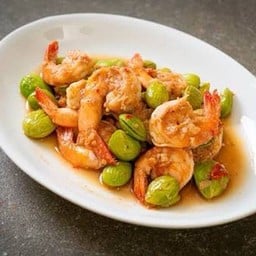 สะตอผัดกุ้ง ราดข้าว