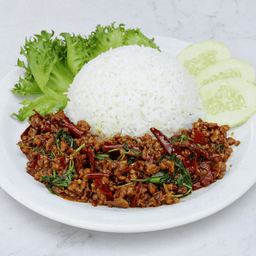 ข้าวกะเพราหมูไข่ดาว