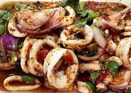 ลาบปลาหมึก,กุ้ง หมายเหตุมาเด้อจ้า