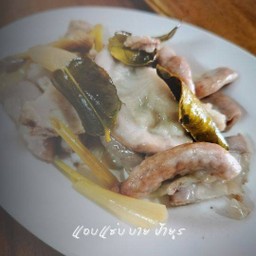 ลวกจิ้มไส้อ่อน (หมู)