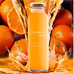 น้ำส้มคั้นสดแท้ 100% เกรดพรีเมี่ยม ( มีเนื้อส้ม) 250ml