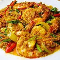 กุ้งผัดผงกระหรี่