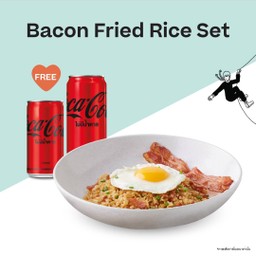 [อร่อยซ่ากับโค้ก] Bacon Fried Rice Set