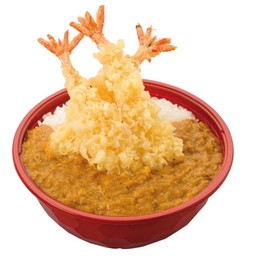ข้าวหน้าแกงกะหรี่กุ้งเทมปุระ