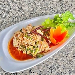 ลาบปลาหมึกหอม