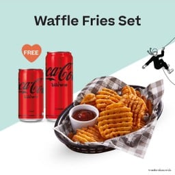 [อร่อยซ่ากับโค้ก]  Waffle Fries Set