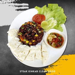 ข้าวผัดไข่ไรซ์เบอรรี่ผักสามสี+ไข่ขาว100กรัม