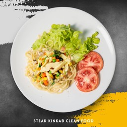 สปาเก็ตตี้ เขียวหวาน อกไก่ (สูตรคลีน)