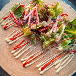 เครปสลัดผัก ปูอัด แฮม