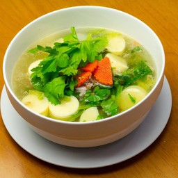 แกงจืดเต้าหู้หมูสับ ไก่สับ