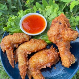 ชุดน่องไก่ทอด+ปีกไก่3ชิ้น