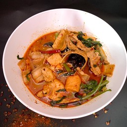 เกาเหลาหมูหม่าล่าไซด์ S มีน้ำจิ้มแถมให้