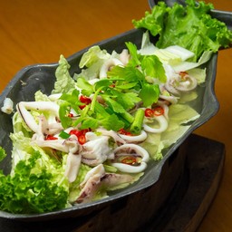 ปลาหมึกนึ่งมะนาว