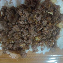 เนื้อสับทอดกระเทียม