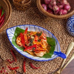ผัดกะเพรากุ้ง