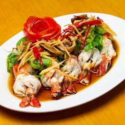 กุ้งนึ่งซีอิ๊ว