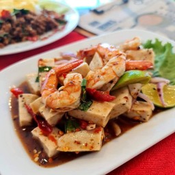 เหลาหมูยอกุ้งลวก