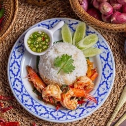 ข้าวผัดกะเพรากุ้ง