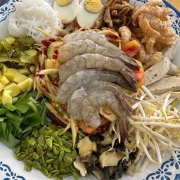 ตำถาดกุ้งสด